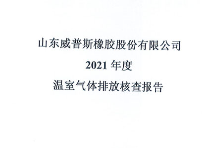 2021年(nián)度溫室氣體排放核查(chá)報告(gào)